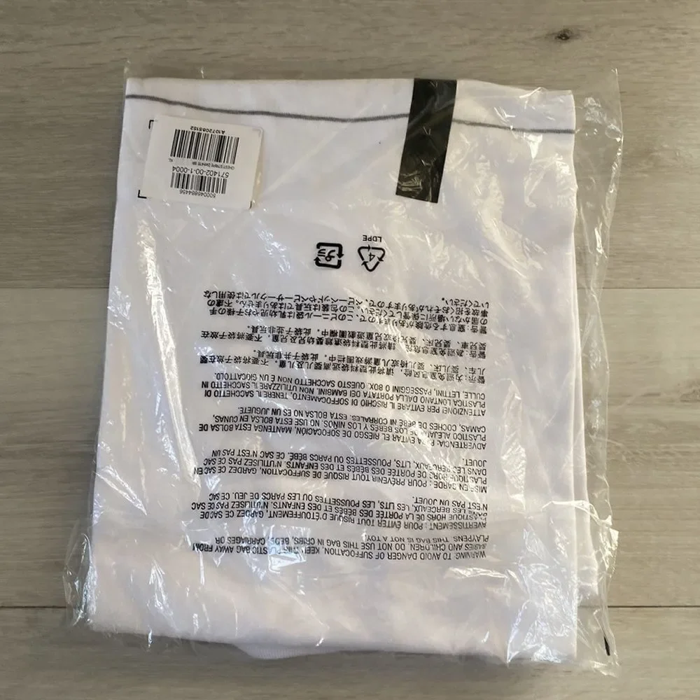 Banana Republic Dress Polo Chest‎ Stripe White/Grey XL NWT and in packaging